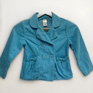 Gymboree Girls Double Breasted Button Corduroy Jacket Pockets Front 5/6 - Picture 1 of 5