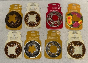 LOT OF 8 Yankee Candle Illuma-Lid Jar Candle Accessories Assorted Topper VINTAGE - Picture 1 of 2