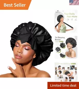 Luxury Silk Sleep Bonnet for Women - Hair Protecting Night Cap for Curl Care - Picture 1 of 11