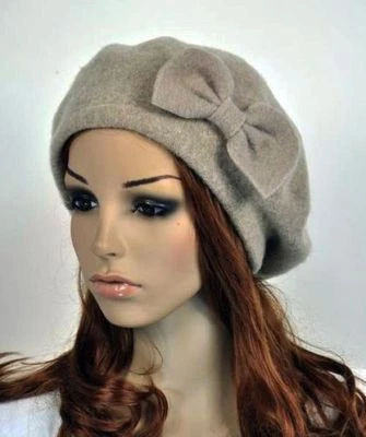 Lindo Lazo Invierno Lana Acrílico Moda Para Mujer Sombrero Gorro Boina Esquí Caqui Beige Foto 1 de 3