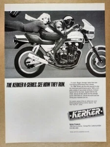 Kerker K-Series 1986 sistemas de escape de motocicleta anuncio impreso vintage - Imagen 1 de 1