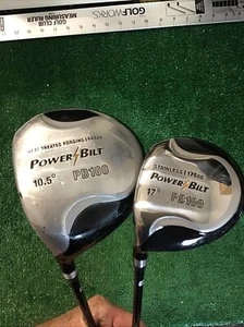 PowerBilt PB100 Left Handed Woods Set Driver & 5 Wood Regular Graphite Shafts - Picture 1 of 8