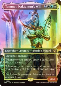 Temmet, Naktamun's Will *Borderless Foil* | DRC Aetherdrift Commander | NM MTG - Picture 1 of 1