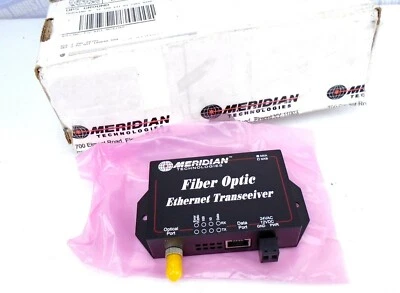 MERIDIAN - MXB-1R-2 - FIBER OPTIC ETHERNET TRANSCIEVER (NEW in BOX) - Image 1 of 4