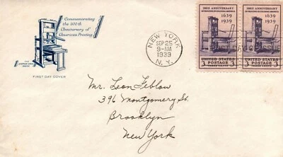 SC# 857 FDC - Farnam Cachet - Pair - L32080 - Image 1 of 2