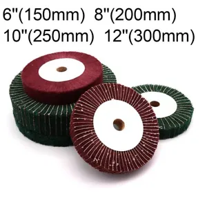 150-300mm Scotch Brite Flap Wheel Abrasive Finishing Grinding Disc Pad Green/Red - Picture 1 of 5