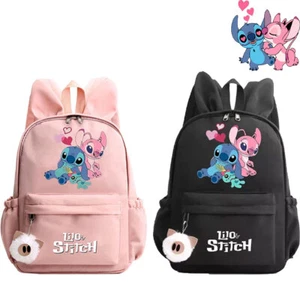 Boys Girls School Bag Lilo and Stitch Backpack Kids Travel with Free Gifts Hot - Picture 1 of 22