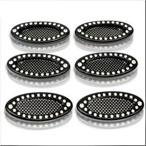 CUBIERTA DE VENTILACIÓN DE FLUJO DE AIRE GUARDABARROS LATERAL PARA COCHE NEGRA CRISTAL DE CARBONO X 6 PIEZAS - Imagen 1 de 3