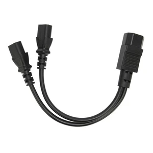 IEC320 C14 To 2 X C13 Female Y Splitter Power Cords 1 In 2 Out 2500W 10A 250 Hot - Bild 1 von 24