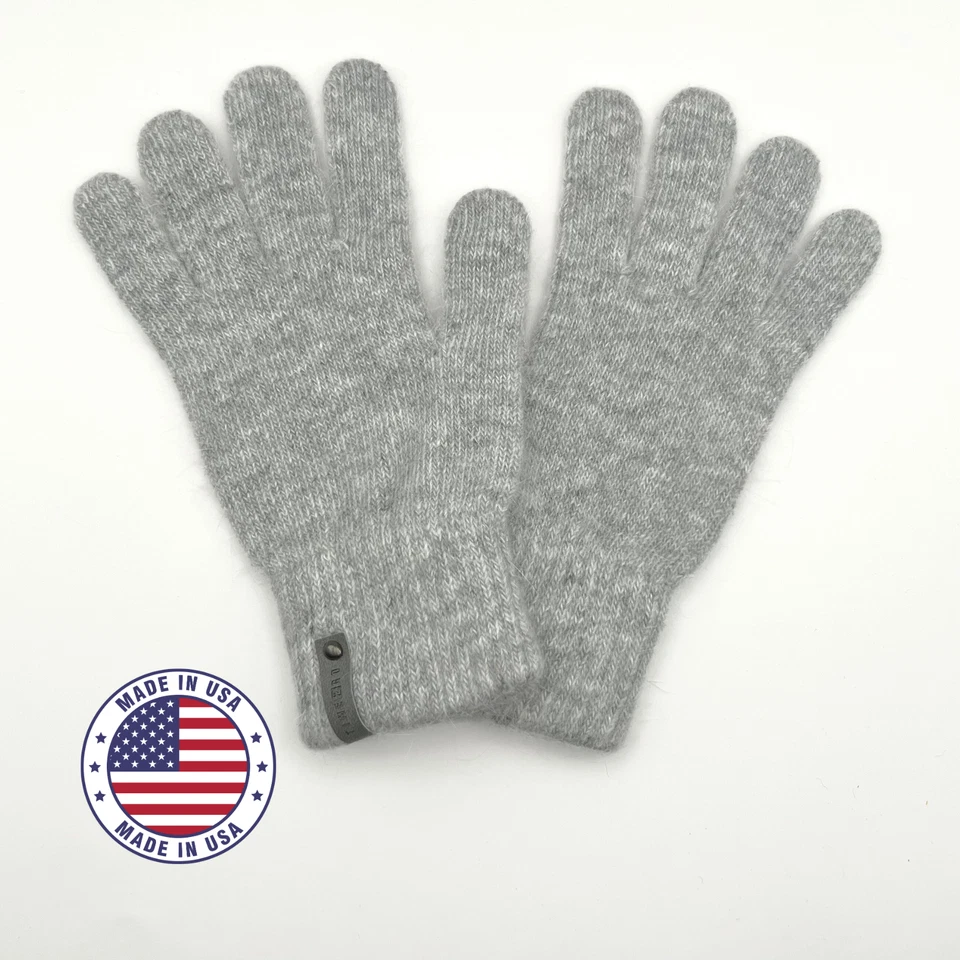 Made In USA Women's Knit Angora Gloves, Warm Winter Wool Gloves for Cold Weather - Image 1 of 4