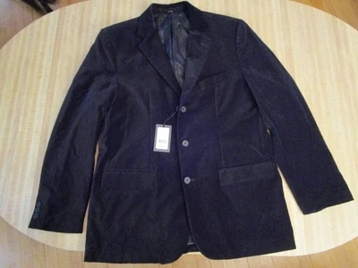 Jaqueta Blazer Veludo Cezani Nova Com Etiqueta Botão Frontal Masculina 42L Preta Média - Imagem 1 de 4