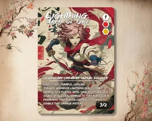 Lightning, Army of One - Custom Card *Japanese* Art , Fantasy Heroes - Imagen 1 de 1