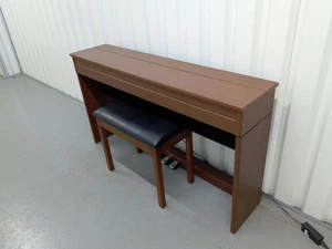 Roland DP990 digital slim line space saving piano in mahogany stock # 25331 - Picture 1 of 23