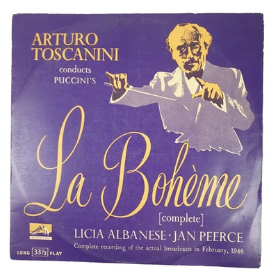 Arturo Toscanini Conducts Puccini's La Boheme 33 RPM Double Vinyl LP Records - Image 1 of 4