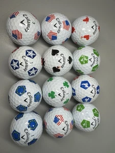 12 Callaway Chrome Soft Truvis FLAGS Pearl/a super Golf Balls FREE POSTAGE - Picture 1 of 1