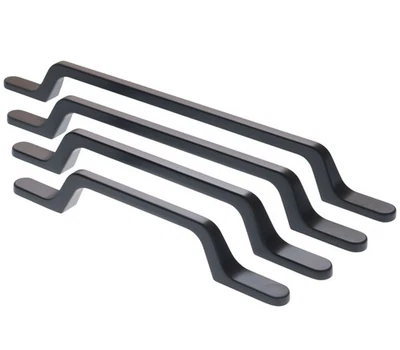 Möbelgriffe BA 128 - 192mm Küchengriffe schwarz Schrankgriffe Aster modern *8024 - Bild 1 von 3