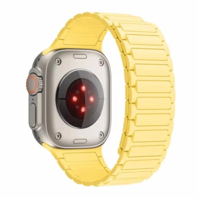 Correa magnética de silicona para Apple Watch Ultra 2/3 49 mm SE Series 10 11 9 8 7 6 5 Foto 1 de 4