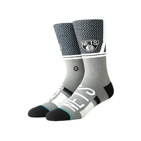 Brooklyn Nets NBA Stance Men's Shortcut 2 Casual Crew Socks Black Size M, L Cover