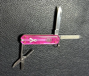 Victorinox CLASSIC SD Small Swiss Army Knife - Breast Cancer Awareness Symbol - Picture 1 of 4