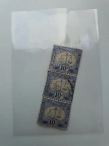 Hong Kong 1923 KGV franqueo debido a la semana vertical 10c bloque de 6 - usado - Imagen 1 de 3