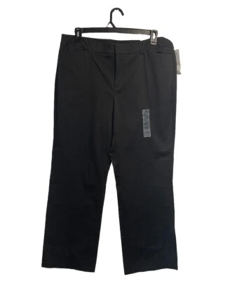 Nuevos Pantalones Dockers Metro Para Mujer 18W Negros Elastizados Carrera Pierna Ancha Pantalón Oficina Foto 1 de 4