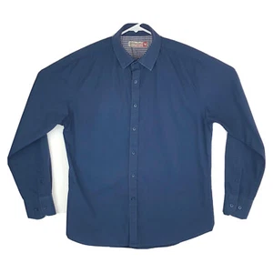 Sovereign Code Men’s Button Up Shirt Size Medium Casual Long Sleeve Navy Blue - Picture 1 of 12