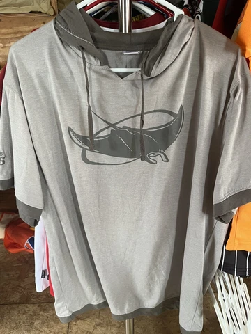 TAMPA BAY RAYS/DEVIL RAYS ADULT SHORT SLEEVE HOODIE SGA - SIZE XL Cover