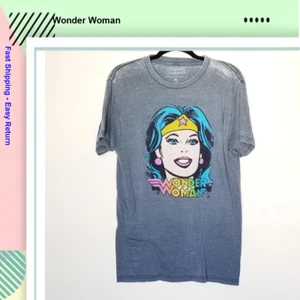 Men's Wonder Woman Short Sleeve Tee-shirt Sheer | Blue | Size-M. - Picture 1 of 3