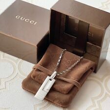 GUCCI G motif Necklace Silver 925 500 8017643151 with Box and storage bags