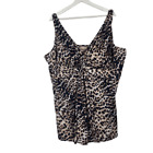 Swimsuits For All Womens Size 30 Cheetah Print Swim Dress