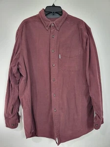 Woolrich Men's Cotton Chamois Ruby Heather Long Sleeve Button Shirt XL - Picture 1 of 10