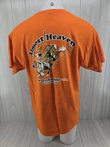 STEWART'S ORIGINAL HOTDOGS Huntington WV Short Sleeve T-Shirt Orange - Picture 1 of 11