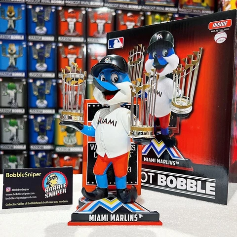 BILLY The Marlin Miami Marlins "World Series" Champions Mascot MLB Bobblehead Cover