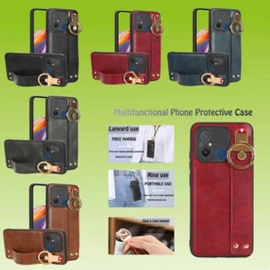 Für Xiaomi Redmi 12C Handy Hülle Tasche TPU mit Armbandhalter und Ringalterung  - Afbeelding 1 van 1