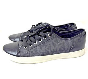Michael Kors Logo City Sneaker MK Signature Shoes Black Women's Size 8.5 M - Picture 1 of 6