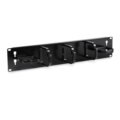BELKIN CABLE MANAGEMENT PANEL FOR RACK MOUNT 19" 2U 5 D-RINGS BLACK NEW F4D320 - Image 1 of 2
