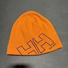 Helly Hansen Beanie Hat Cap Adult One Size Orange Winter Mens Fitted *