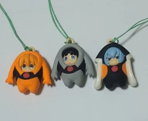 Evangelion Dress Up Rei Asuka Shinji Mini Figure Strap Angel Israfel Zervel 3ea - Picture 1 of 11