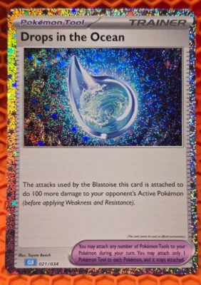 Drops in the Ocean 021/034 Trading Card Game Classic Holo - Image 1 of 2