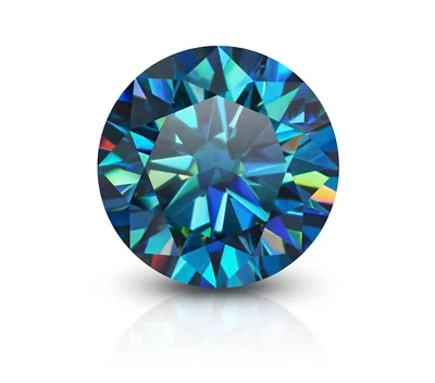 AAA+ Loose Gemstone 5 Ct Round Cut Nova Blue Color D Grade VVS1  +1 Free Gift - Image 1 of 4