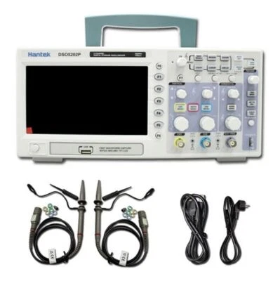 Hantek DSO5202P Digital Oscilloscope 200MHz 2Channels 1GSa/s 7'' TFT USB 800x480 - Image 1 of 4