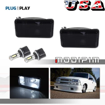 Juego de 2 luces antiniebla de lente ahumada para 98-04 Chevrolet S10 diestro y diestro con bombillas Foto 1 de 4