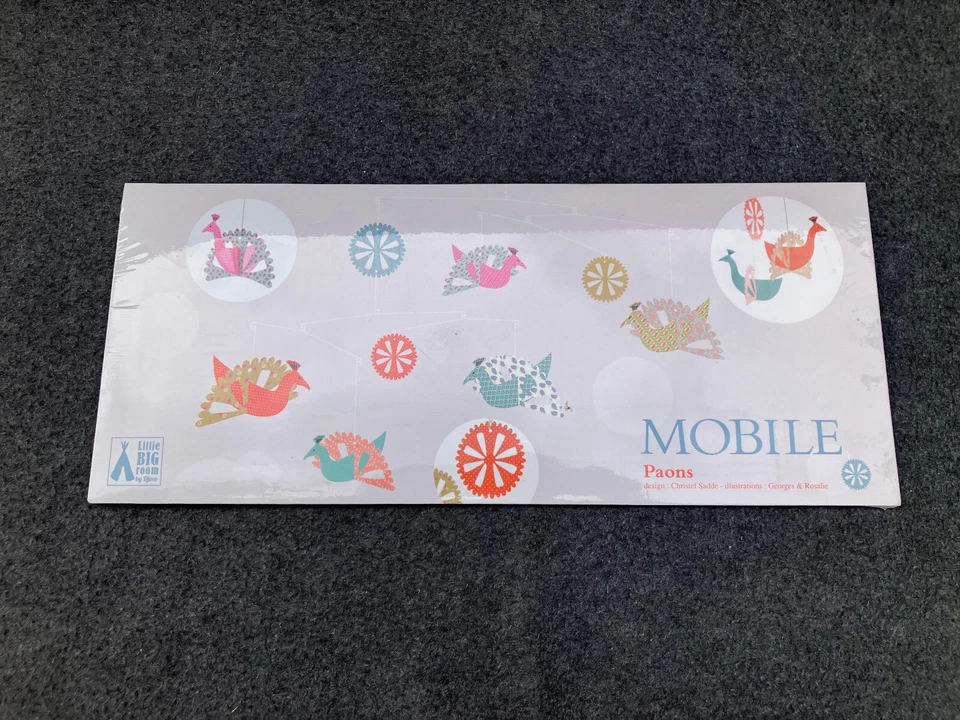 Peacocks mobile Djeco Little Big Room nursery NEW SEALED snowflakes hanging - Image 1 of 4