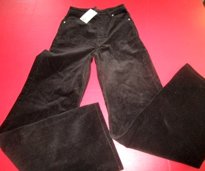 РАЗДЕЛЕННЫЙ H & M ЧЕРНЫЙ ВЕЛЬВЕТ ДЖИНСЫ, РАЗМЕР 0 НОВЫЙ С ЯРЛЫКАМИ - Изображение 1 из 4