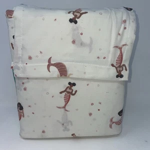 Pillowfort Queen Meerjungfrau Baumwolle 4-teiliges Lakenset, weiß mit rosa, braun - Bild 1 von 6
