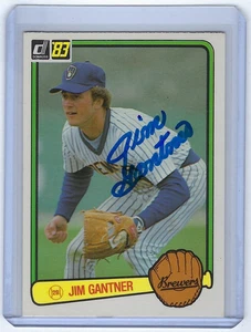 Tarjeta firmada por Jim Gantner de los Cerveceros 1983 Donruss #232 autografiada Milwaukee - Imagen 1 de 1