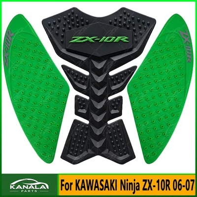 Tank Traction Pad Side Gas Knee Grip Protector For KAWASAKI Ninja ZX-10R 06-07 Foto 1 de 4