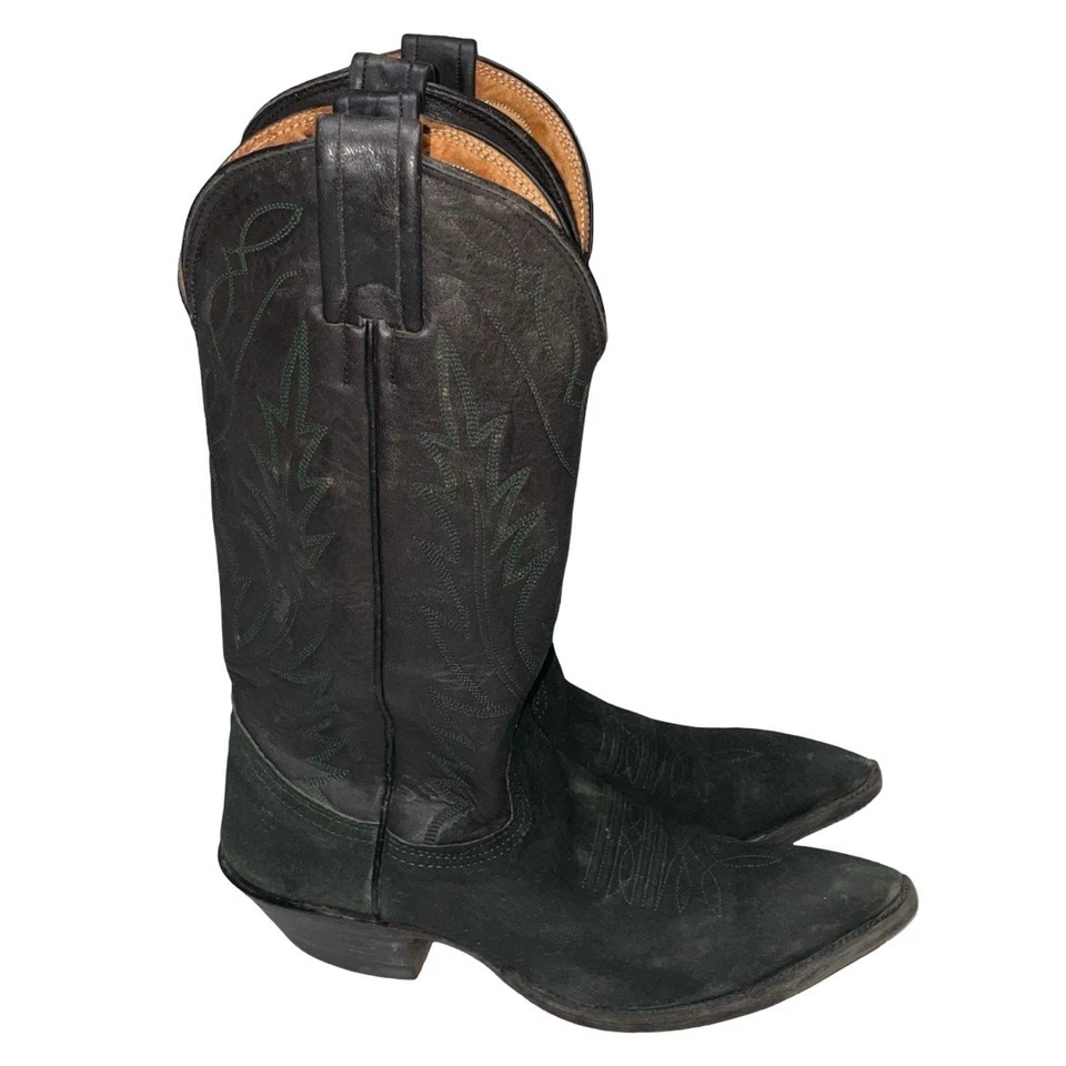 NOCONA BOOTS Botas Vaqueras Occidentales Negras Verdes Talla: 6 Foto 1 de 4