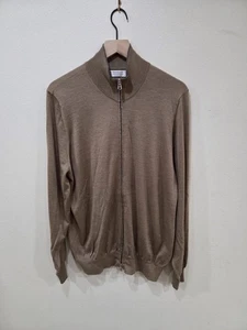 Brunello Cucinelli Cashmere Silk Full Zip Sweater Men's Size EU 56 US XL - 2XL - Picture 1 of 5