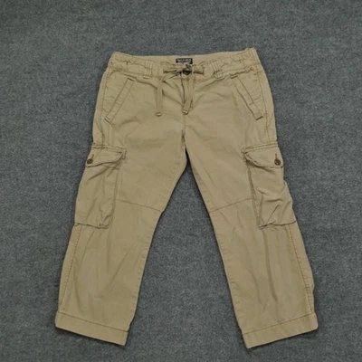 Pantalones de mezclilla Ralph Lauren vintage para mujer 8 marrón tostado cargo largos Ripstop Y2K Foto 1 de 4